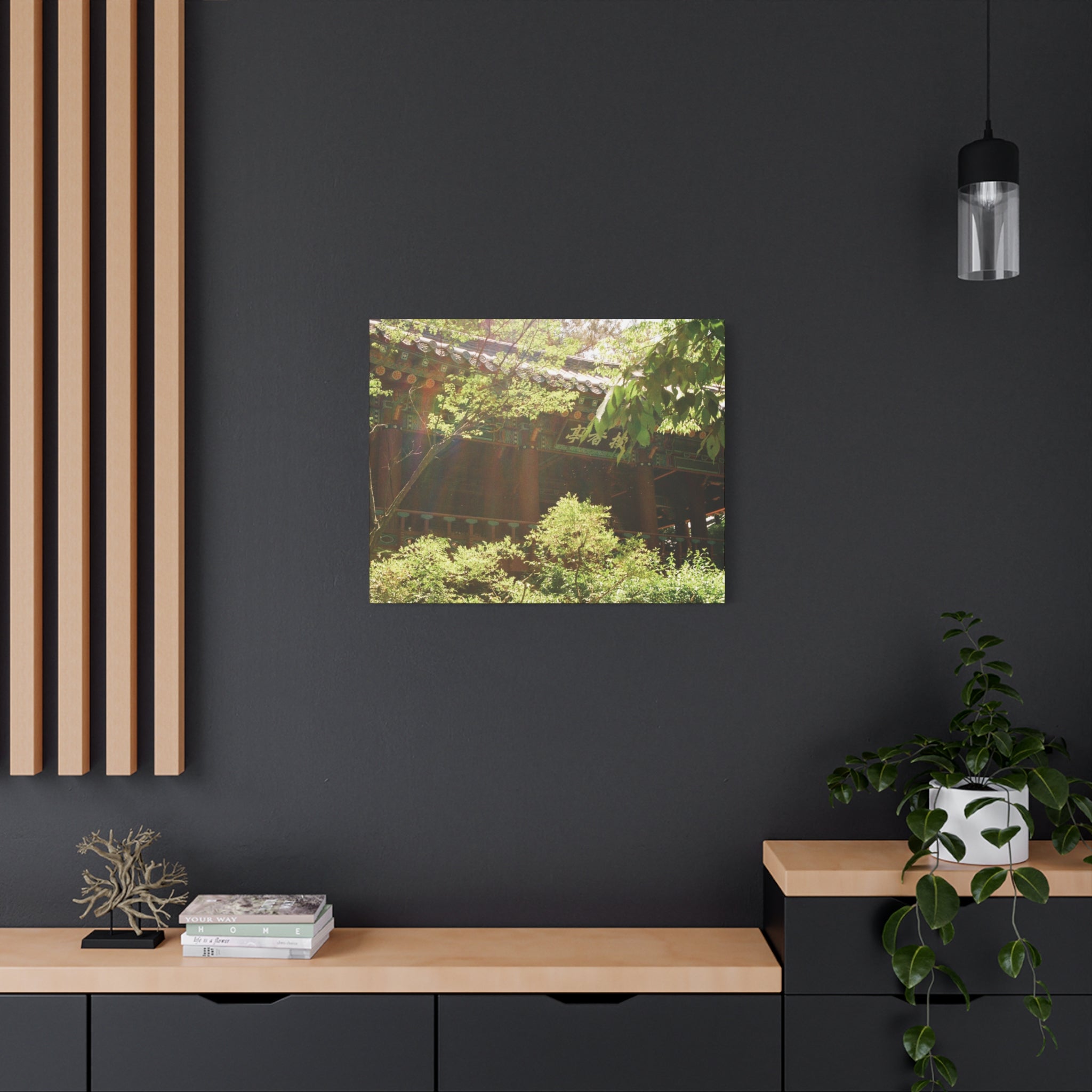 Korean Hanok Spring Sunshine Canvas Print