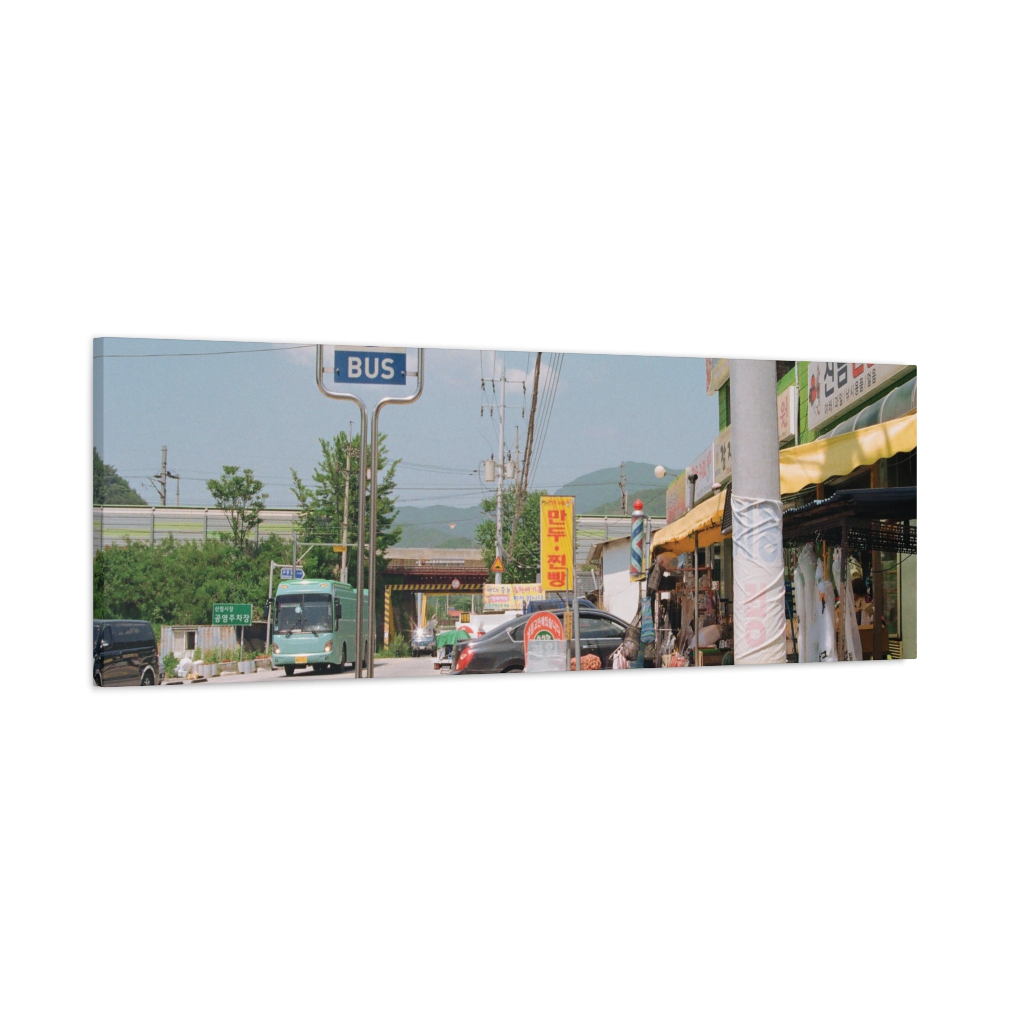 Korean Sinrim Rural Bus Stop Canvas Print