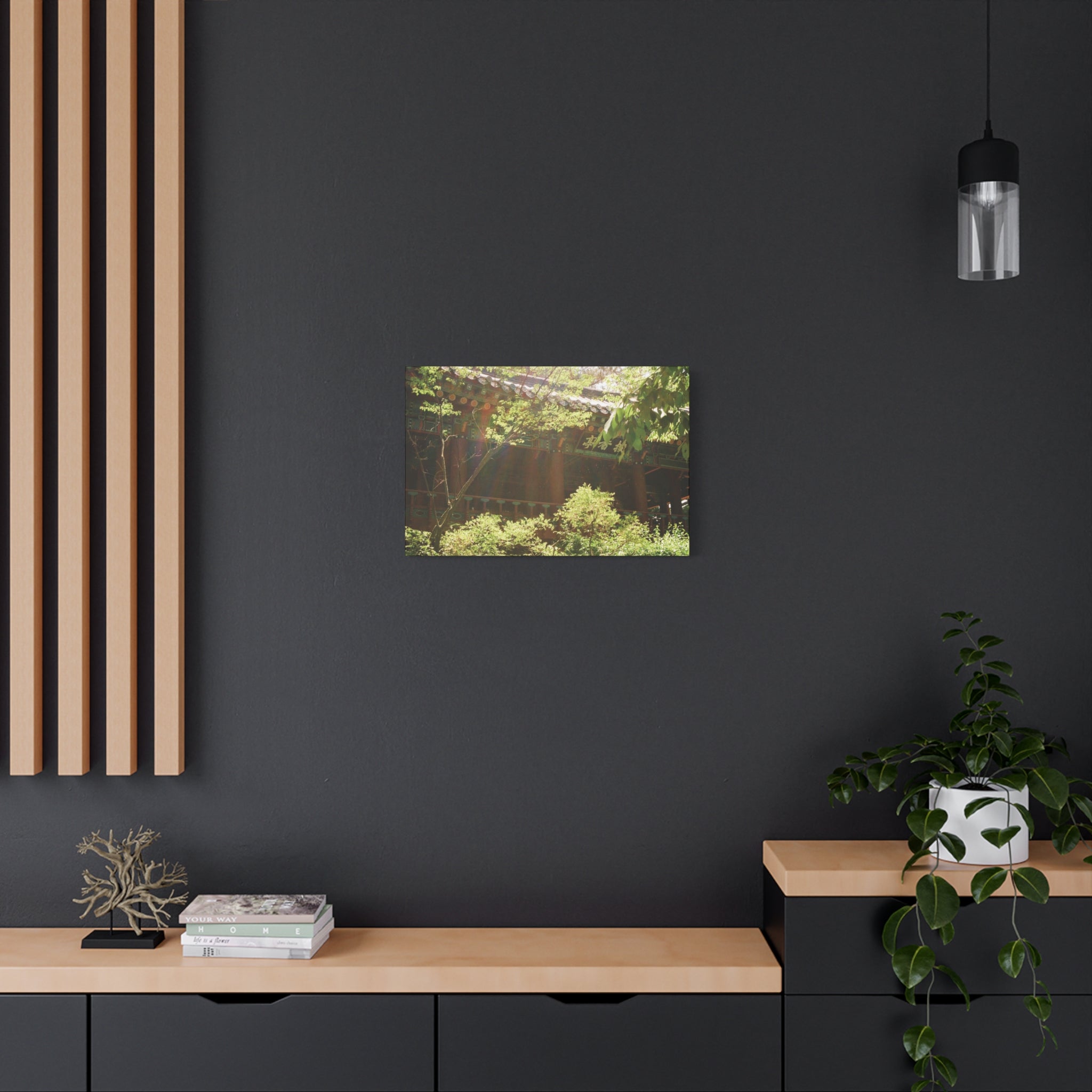 Korean Hanok Spring Sunshine Canvas Print