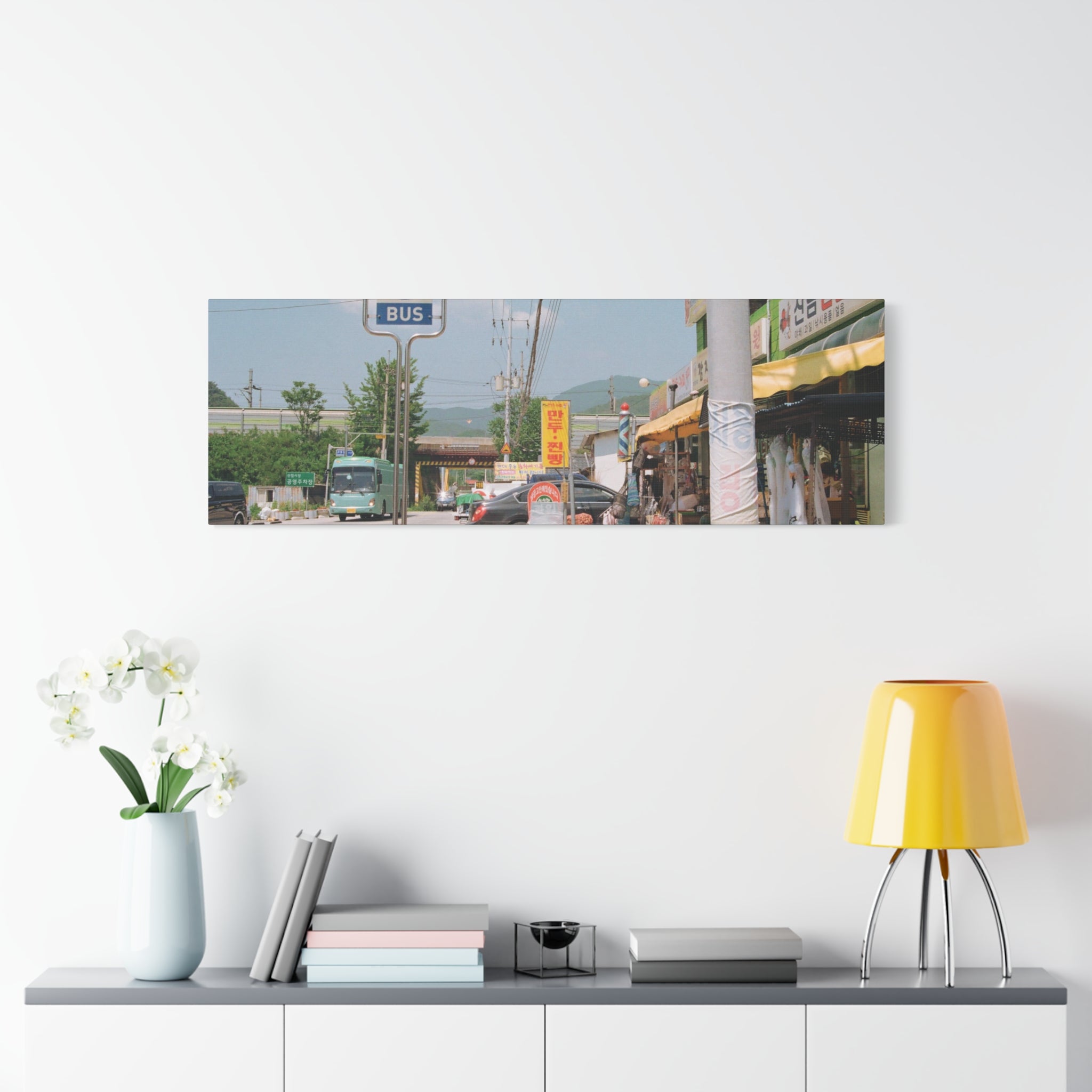 Korean Sinrim Rural Bus Stop Canvas Print