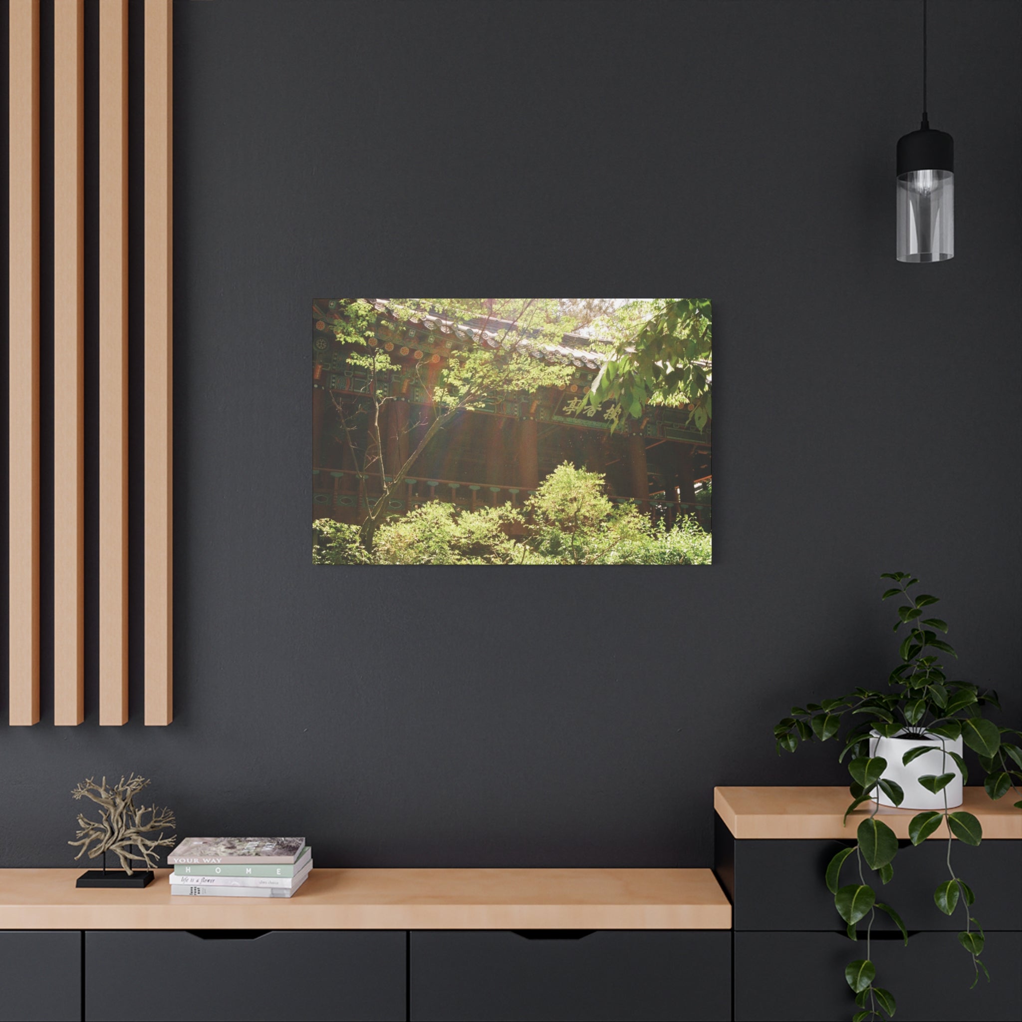 Korean Hanok Spring Sunshine Canvas Print