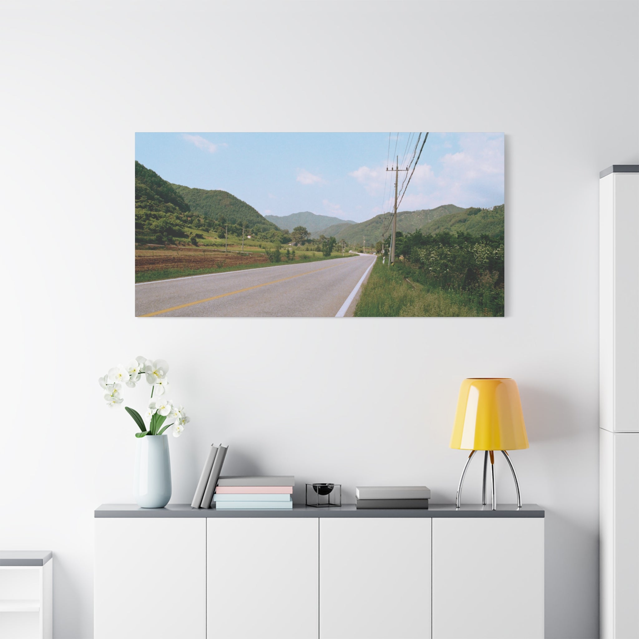 Summer Korean Wonju Country Road Canvas Print