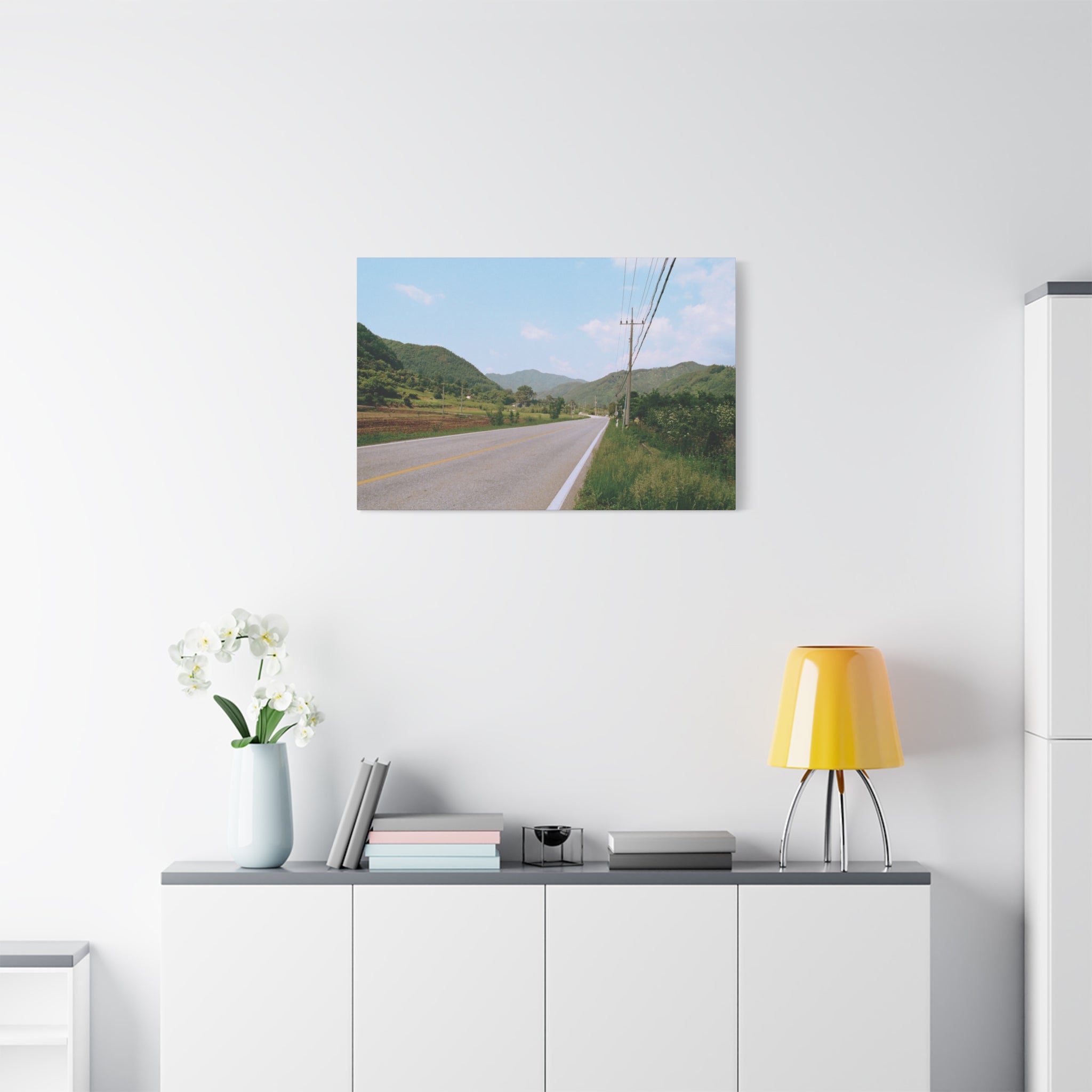 Summer Korean Wonju Country Road Canvas Print
