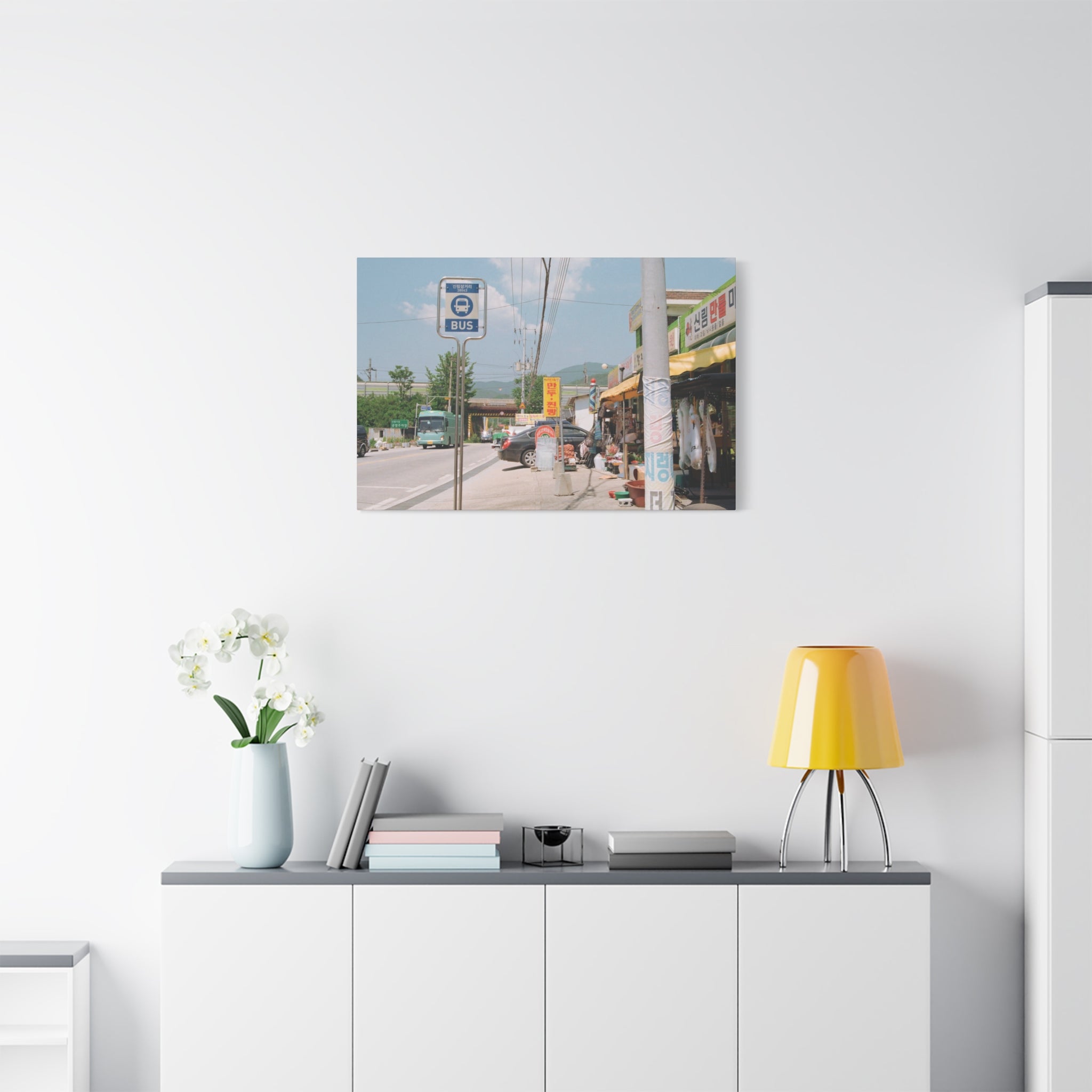 Korean Sinrim Rural Bus Stop Canvas Print