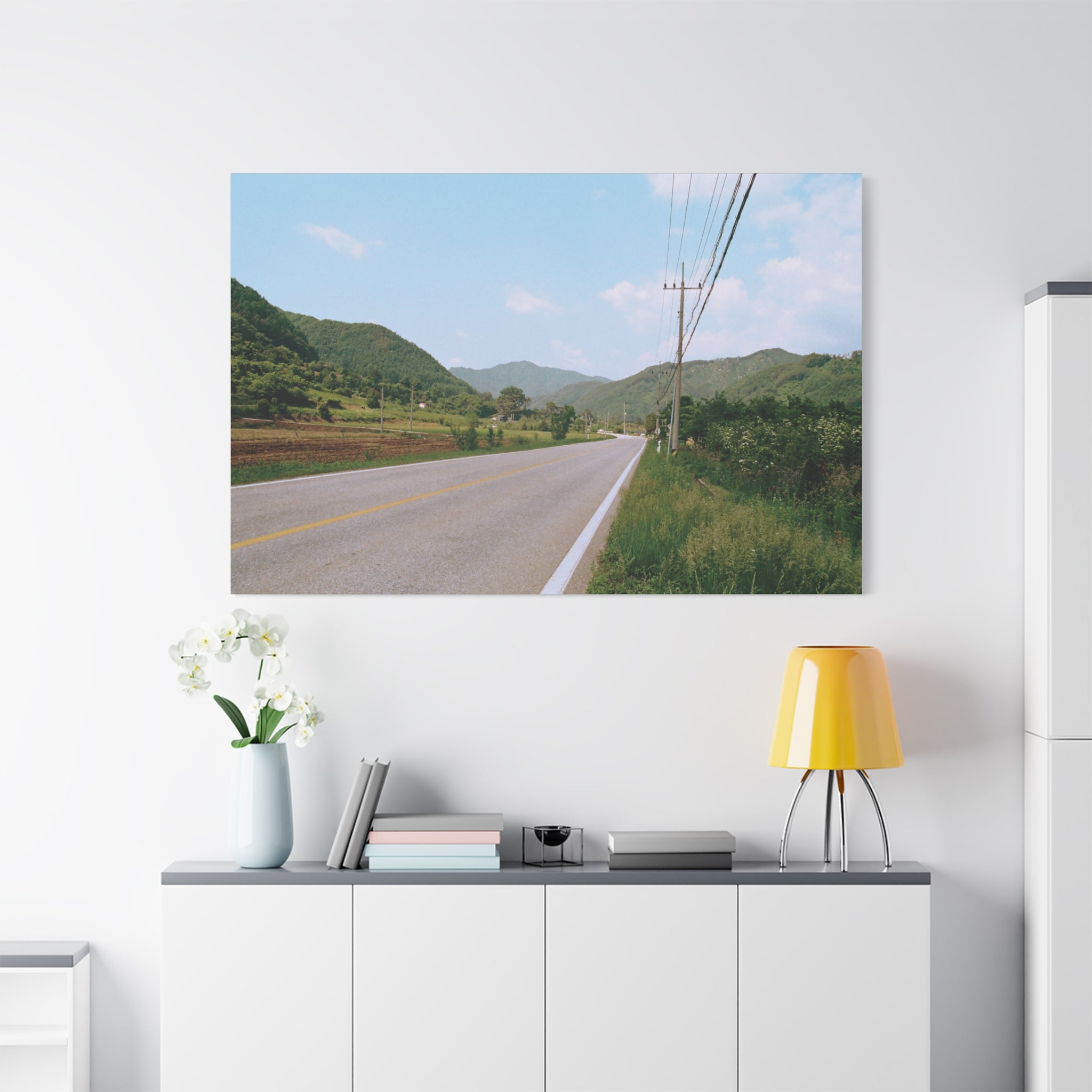 Summer Korean Wonju Country Road Canvas Print
