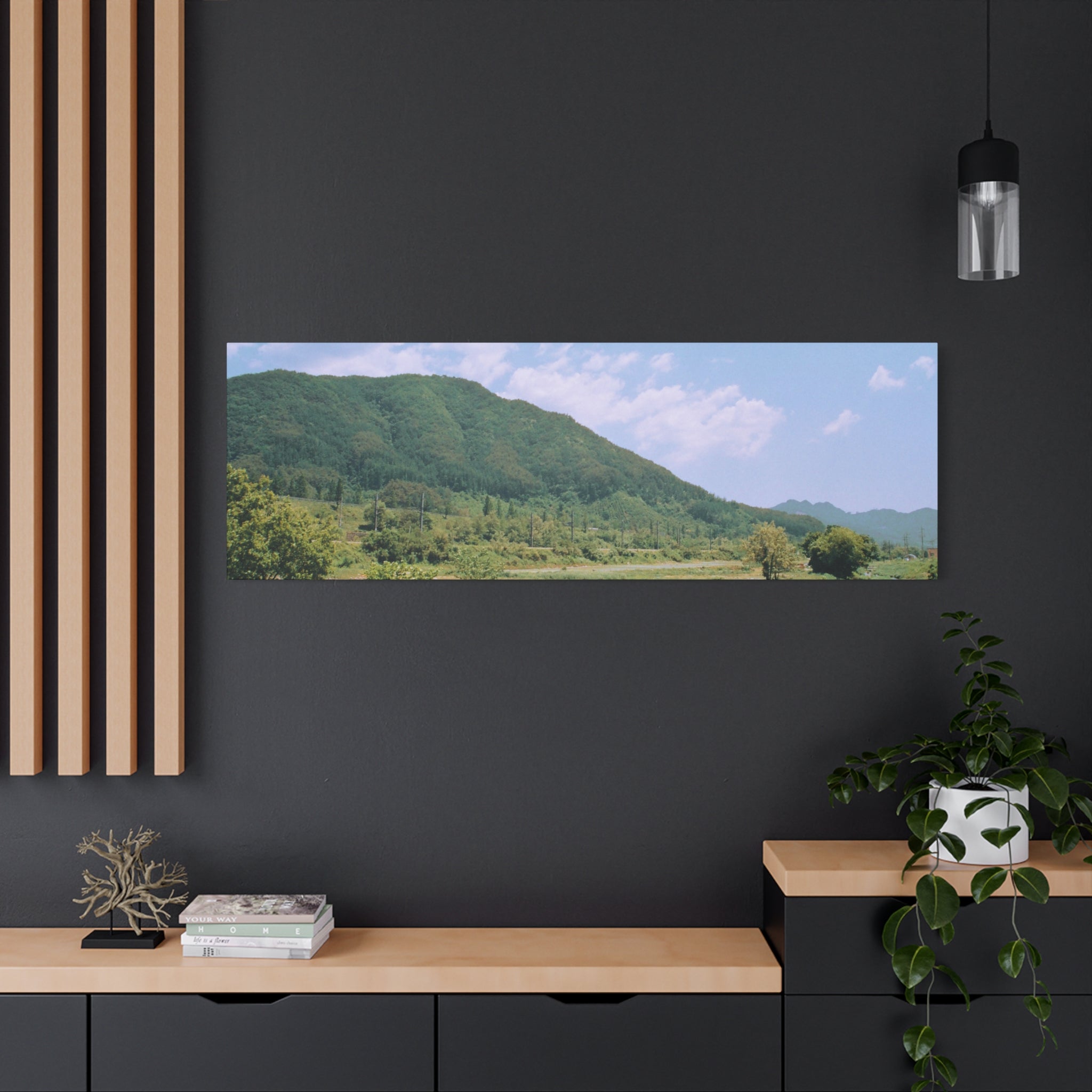 Wonju Spring Stream Pastel Landscape Canvas Print