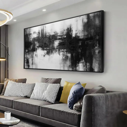 Monochrome Elegance Canvas Artwork 30x60