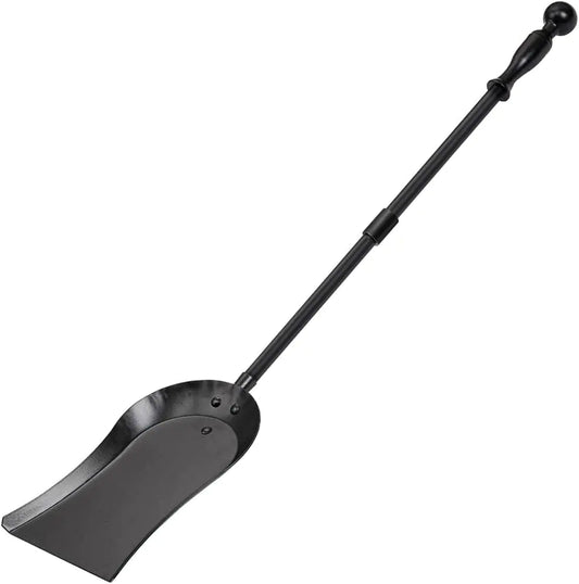 AMAGABELI Elegant 32" Wrought Iron Ash Shovel for Fireplaces