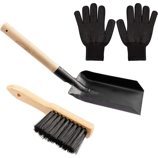 Elite Fireplace Cleaning Kit with Heat-Resistant Gloves