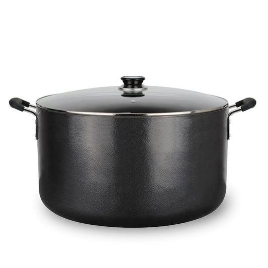 Alpine Elegance 35 Quart Deluxe Non-stick Stockpot with Glass Lid